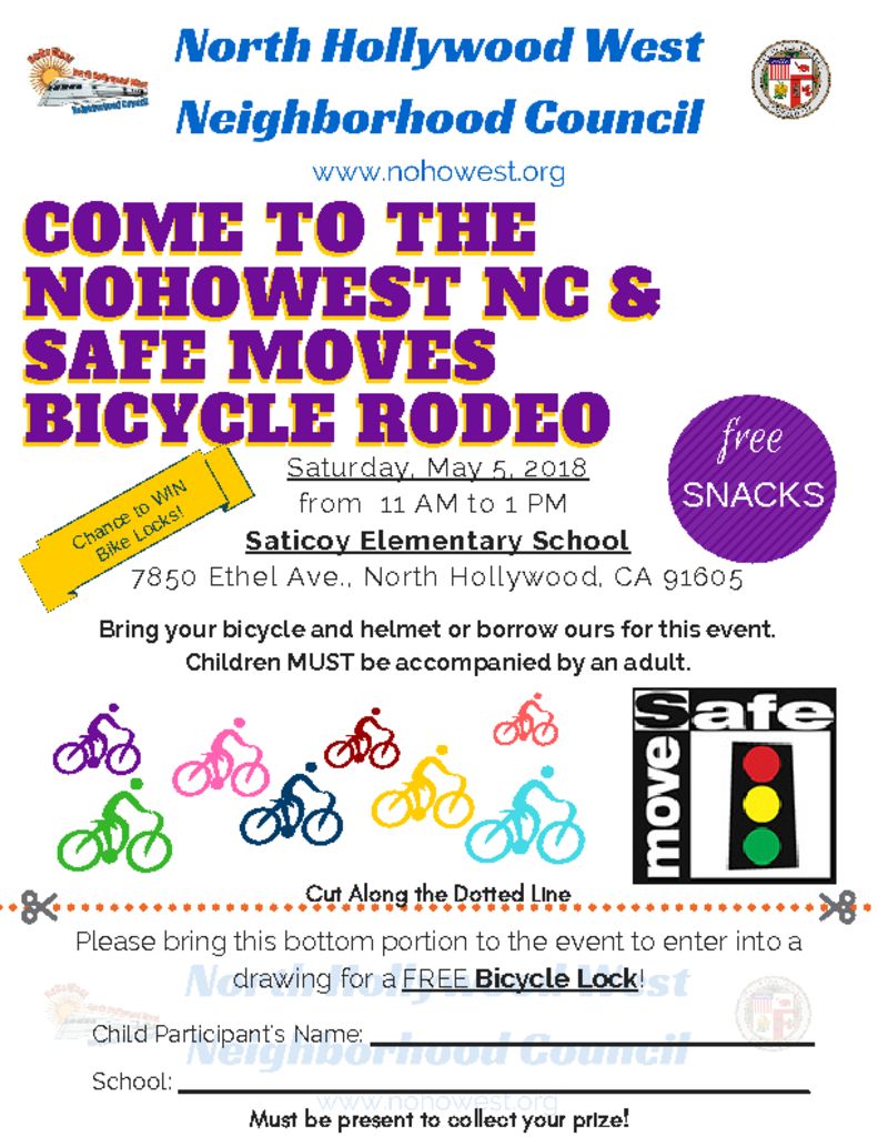 thumbnail of Safe Moves Bicycle Lock Rodeo Flyer – 2018 NoHoWest (1)
