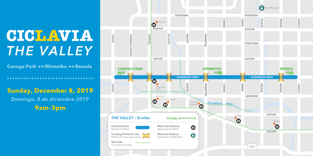 Ciclavia valley event map