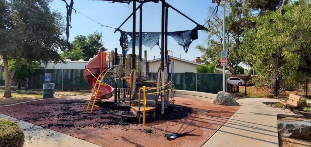 Bellaire pocket park destroyed by fire