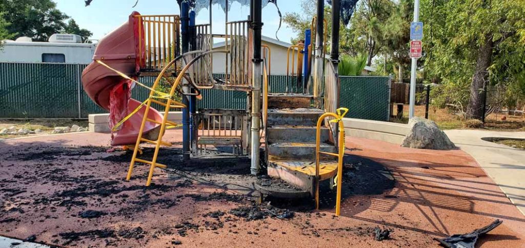 Bellaire pocket park destroyed by fire