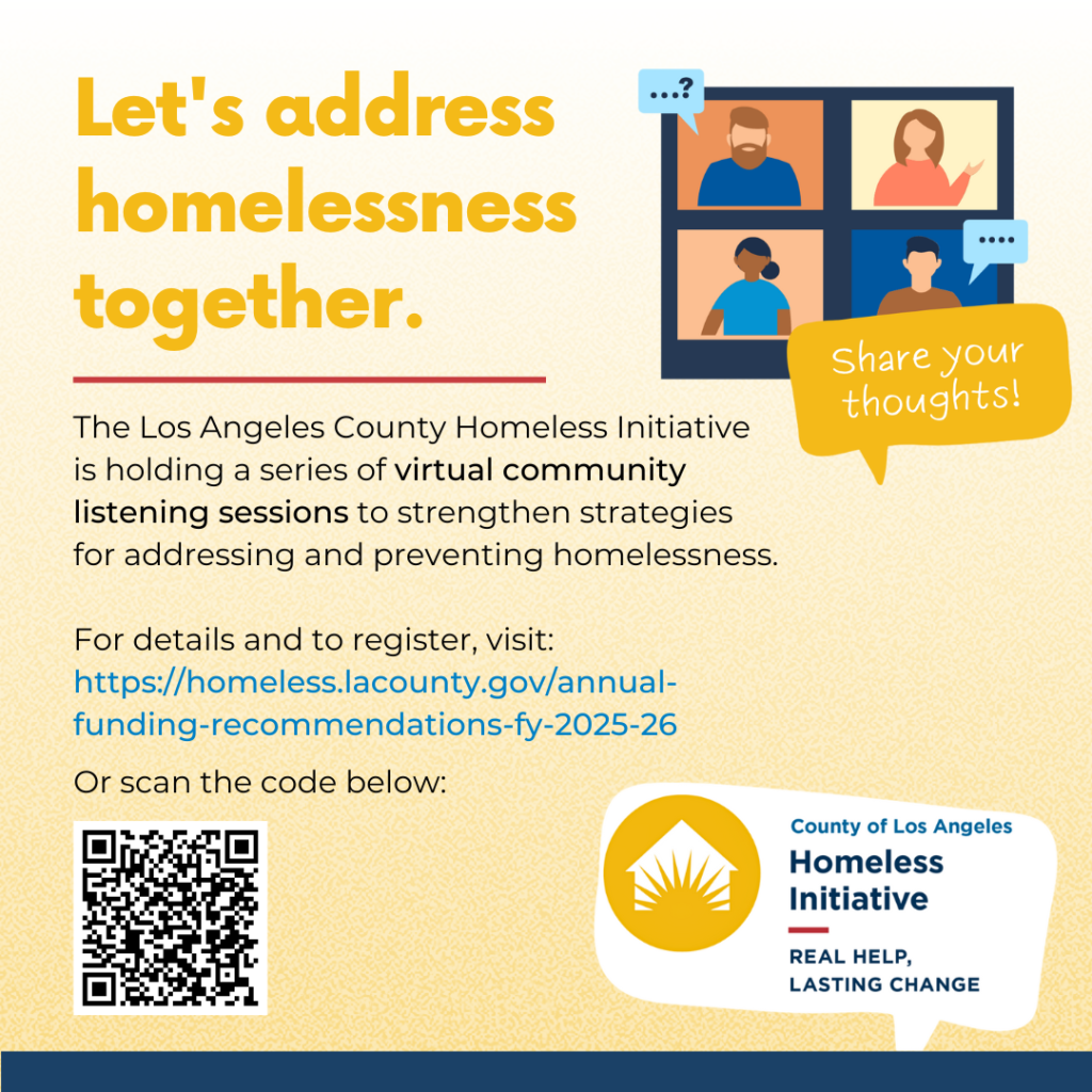 homelessness listening sessions