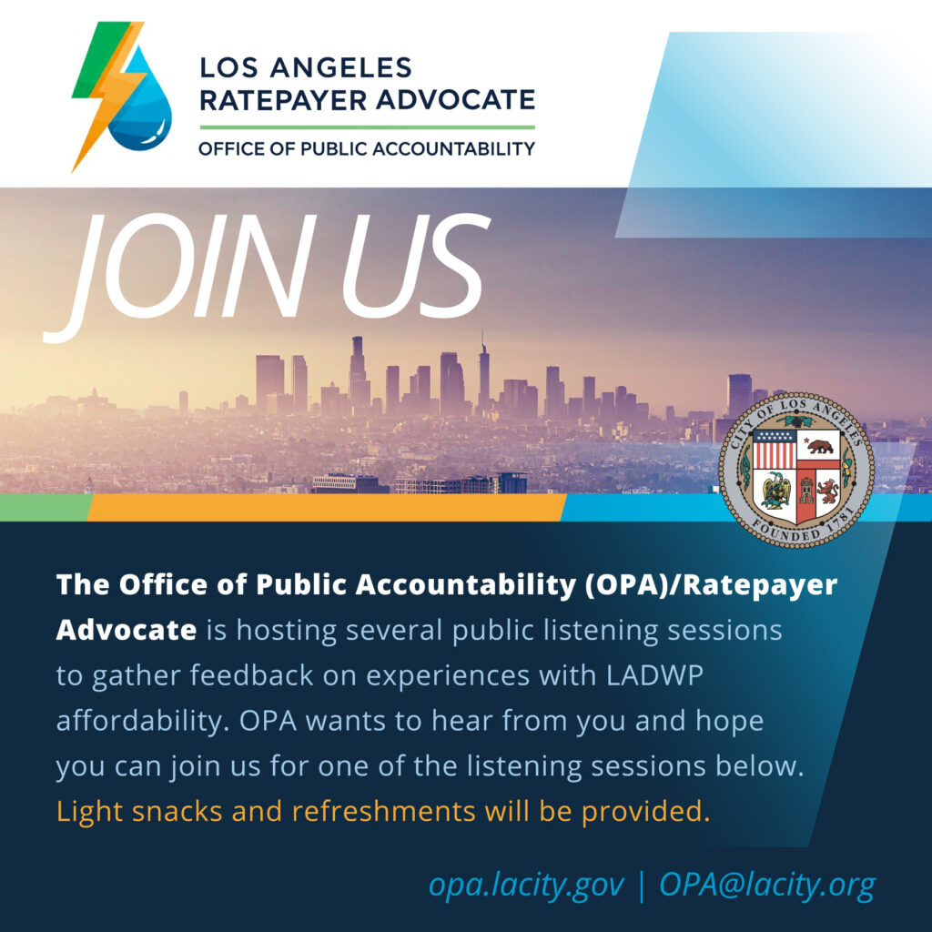 ratepayer listening session