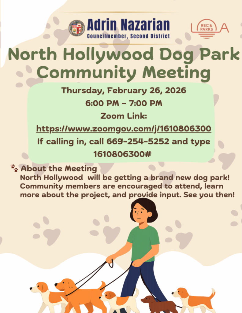 North Hollywood dog park meeting
